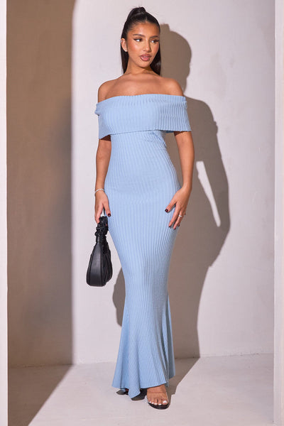 Vestido de cuello Bardot